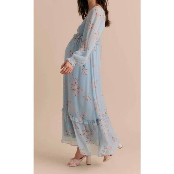 Hatch Blue Floral Midi Dress - Picture 2 of 13